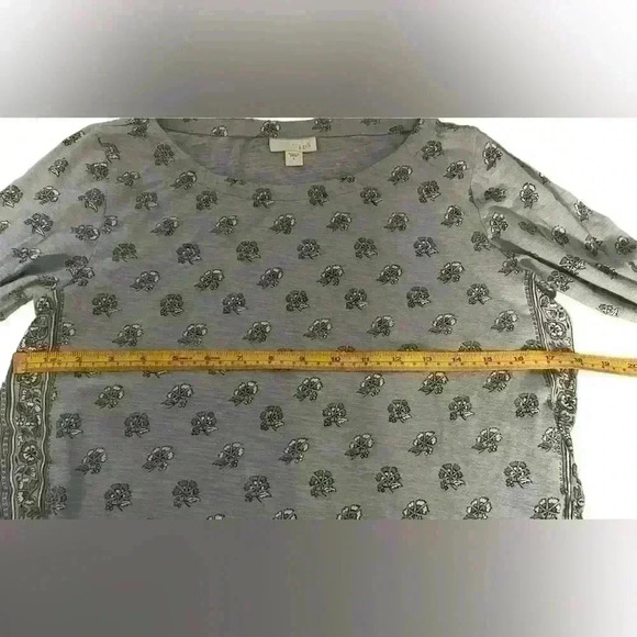 J.Jill -  Size S  Cute Crew-Neck Shirt bohemian Cozy Core Long Sleeve Preppy - Picture 3 of 7